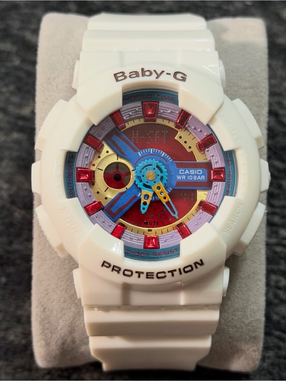 G-Shock Baby-G White Watch with Multicolor Dial